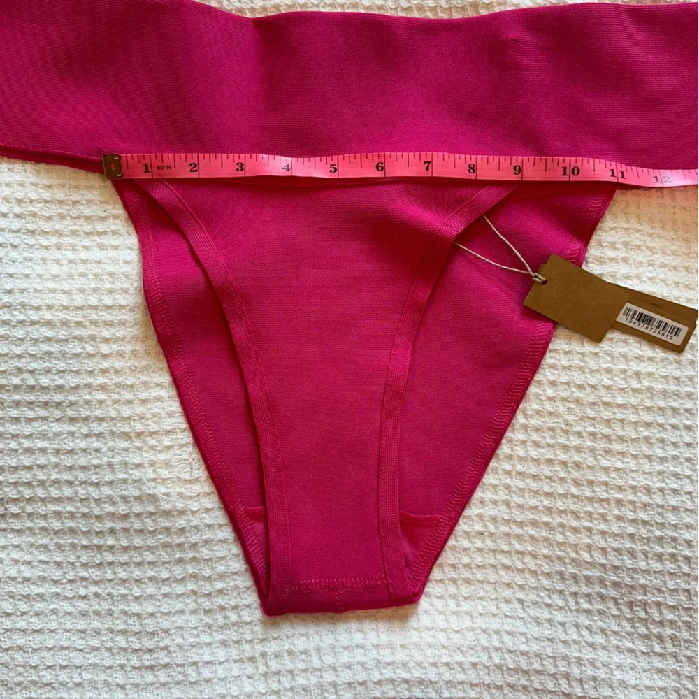 NWT SKIMS Knit Swim Cheeky Bikini Bottom size 4X Magenta Pink style SW-CHE-0166 - Picture 11 of 13